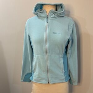 Women’s Marmot Sky Blue Fleece Hood Jacket. Small